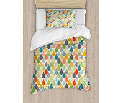 Colorful Large Drops Duvet Cover Set