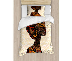 Portrait Folk Art Duvet Cover Set