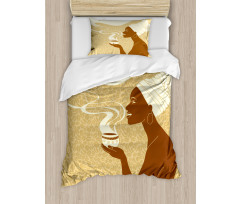 Happy Afro Lady Duvet Cover Set