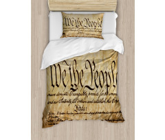 Constitution Text Duvet Cover Set