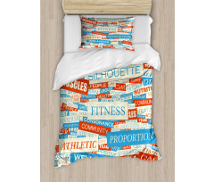 Words Bodycare Collage Duvet Cover Set