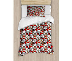 Snowman Reindeer Kids Duvet Cover Set