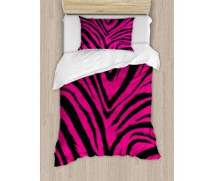 Hot Pink Zebra Skin Duvet Cover Set