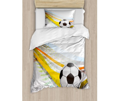Football Soccer Lines Duvet Cover Set