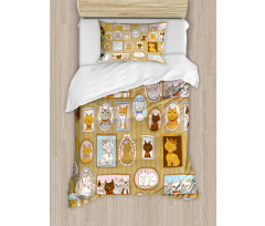 Family Tree of Kitty Humor Duvet Cover Set