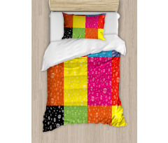 Vibrant Rainbow Colors Duvet Cover Set