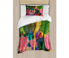 Watercolor Garden Art Duvet Cover Set