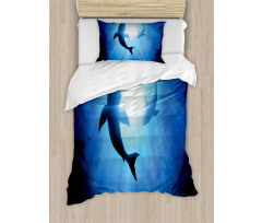Fishes Circling in Ocean Duvet Cover Set