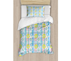 Abstract Spring Daisies Duvet Cover Set
