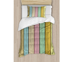 Colorful Wooden Planks Duvet Cover Set