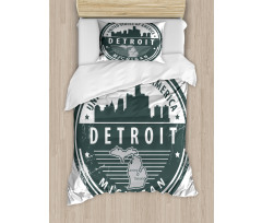 Michigan Old Stamp Duvet Cover Set