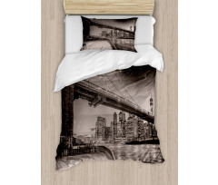 Brooklyn Bridge Night Duvet Cover Set