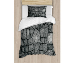 Stone Wall Rough Rusty Duvet Cover Set