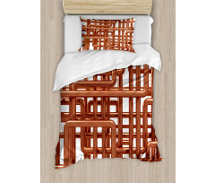 Entangled Pipes Duvet Cover Set