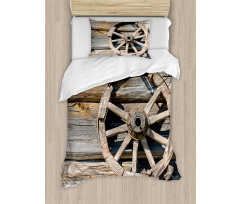 Log Wall Cart Duvet Cover Set