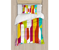 Colorful Abstract Drinks Duvet Cover Set