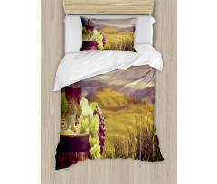 Italy Tuscany Vineyard Duvet Cover Set