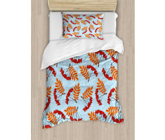 Dried Leaf Bunch of Berry Duvet Cover Set