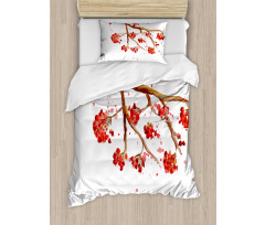 Tree Watercolor Splashes Duvet Cover Set