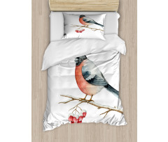 Wild Bird Watercolor Duvet Cover Set