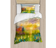 Dandelion Blooms in Meadow Duvet Cover Set