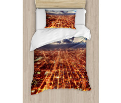 Chicago Downtown Aerial Duvet Cover Set