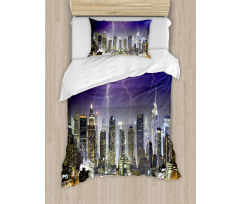 Storm Thunder in New York Duvet Cover Set