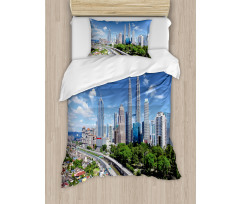 Kuala Lumpur in Clear Day Duvet Cover Set