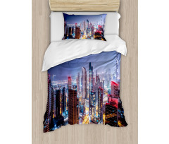 Night Dubai Tourist Travel Duvet Cover Set