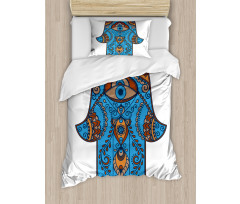 Curly Paisley Vintage Eye Duvet Cover Set