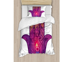 Vivid Floral Aura Energy Duvet Cover Set