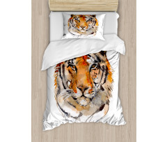 Calm Stare Watercolor Art Duvet Cover Set