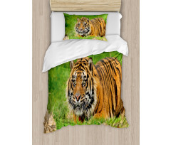 Sumatran Feline Ambush Duvet Cover Set