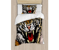 Angry Eyes Sketch Art Duvet Cover Set