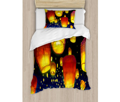 Floating Fanoos Chinese Duvet Cover Set
