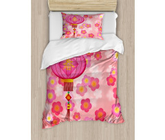 Cherry Blossom New Year Duvet Cover Set