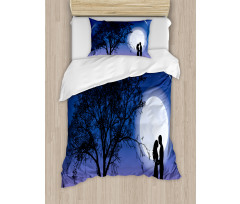 Romantic Man Woman Hug Duvet Cover Set