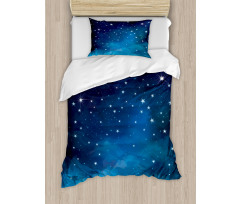 Vibrant Star Ombre Sky Duvet Cover Set