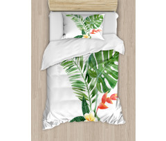 Blooming Tropical Fern Duvet Cover Set
