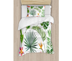Heliconia Philodendron Duvet Cover Set