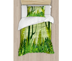 Cartoon Rainforest Duvet Cover Set