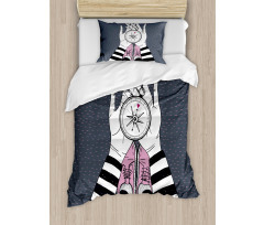 Search for Love Girl Duvet Cover Set