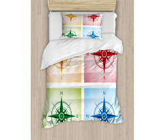 Colorful Windroses Duvet Cover Set