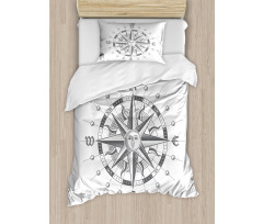 Face Sun Drawing Style Duvet Cover Set