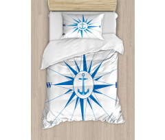 Blue Windrose Anchor Duvet Cover Set