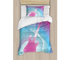 Guitar Music Vibrant Duvet Cover Set