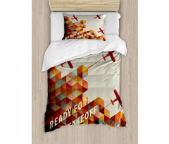 Geometric Aged Duvet Cover Set