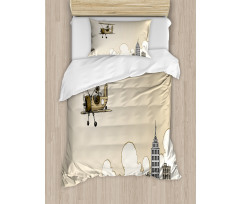 Cartoon Plane Duvet Cover Set