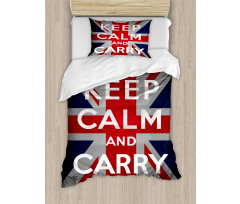 Words Crown UK Flag Duvet Cover Set