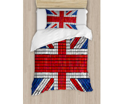 Mosaic British Flag Duvet Cover Set